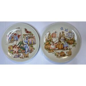 Vintage 1991 Country Kids Plates 2 And 3 Of 6